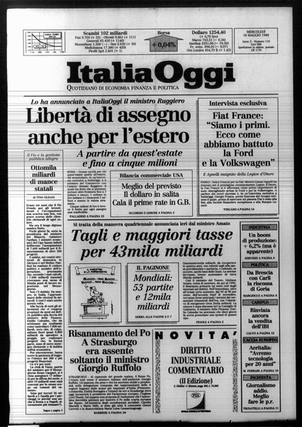 Italia oggi : quotidiano di economia finanza e politica